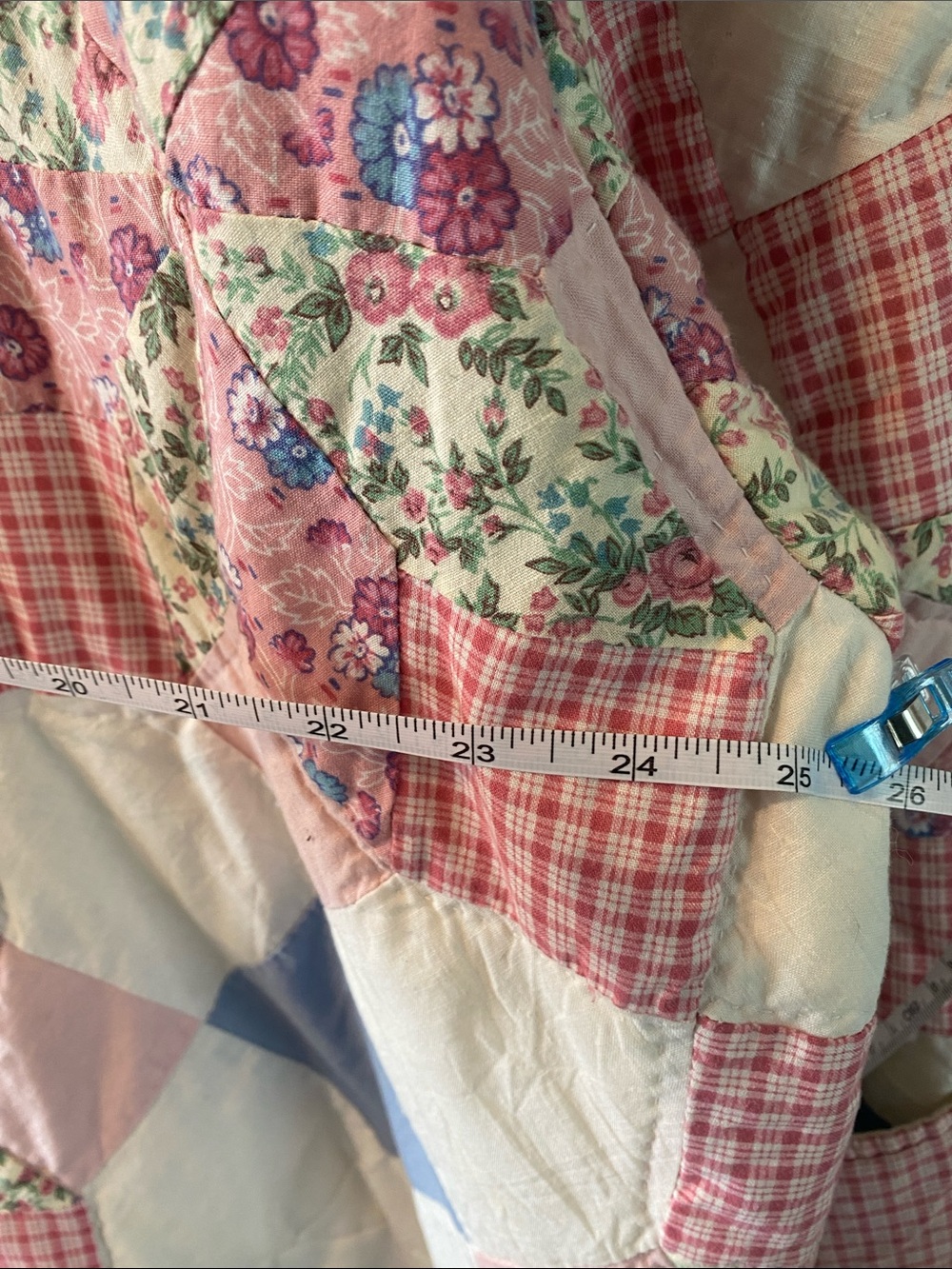Quilted Patchwork Jacket - Pink & Blue - Picture 3 of 4